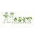 Star Family Sticker Vinyl Decal Notebook Car Window Laptop 8" x 3" (Lime)