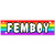 Femboy Sticker Decal Notebook Car Laptop 11"x3" (Color)