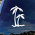 SoCoolDesign Palm Tree Car Window Vinyl Decal Sticker 7" Tall (White)