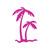 Palm Trees Sticker Vinyl Decal Notebook Car Window Laptop 2.75" x 4" (Hot Pink)