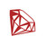 Diamond Silhouette Sticker Vinyl Decal Notebook Car Window Laptop 4"x 4" (Red)