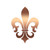 Fleur De Lis Sticker Vinyl Decal Notebook Car Window Laptop 3" x 4" ((Copper))