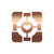 Companion Heart Cube Sticker Vinyl Decal Notebook Car Window Laptop 5" x 5" ((Copper))