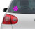 INDIGOS UG Car Sticker - Bumper - Decal - JDM - Die Cut - Dog Paw Fenster Laptop Vinyl - Sticker - Pink - 88mmx88mm