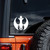 Rebel Jedi Symbol Decal Vinyl Sticker Auto Car Truck Wall Laptop | White | 5.5" x 5.5"