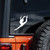 Gymnast Jumping Decal Vinyl Sticker Auto Car Truck Wall Laptop | White | 5.5" x 5"