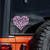 Leopard Print Heart Decal Vinyl Sticker Auto Car Truck Wall Laptop | Soft Pink | 5.5" x 5.5"