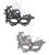Liatunou 2 Pieces Women's Masquerade Mask Lace Eye Mask for Ball Proms,Masquerade Party Costume Party Halloween Carnival (Black & Silver)
