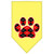 Mirage Pet Products Argyle Paw Red Screen Print Bandana for Pets, Large, Yellow