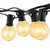 Sunsgne 25Ft Outdoor Patio String Lights with 25 Clear Globe G40 Bulbs,UL Certified for Patio Porch Backyard Deck Bistro Gazebos Pergolas Balcony Wedding Gathering Parties Markets Decor,Black Wire