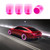 Tire Valve Stem Caps for Car, 4 Pcs Universal Fluorescent Car Tire Valve Caps, Illuminated Auto Wheel Valve Stem Cap, Noctilucous Tire Air Caps Cover Fit for Cars, Motorcycles, SUV, Trucks (Pink)