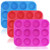 12-Cup Silicone Muffin&Cupcake Baking Pan,DanziX 3 Pack Silicone Molds for Muffin Tins,Cakes,Non-stick Mould(Rosy,Red,Blue)