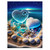 GOGHSCEK 5D Diamond Painting Beach Kits for Adults, Paint by Numbers for Adults, DIY Full Drill Diamond Painting Art Heart Landscape Kits 30x40cm Seaside at Night Picture Art Decor