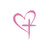 Love Cross Vinyl Decal Notebook Car Laptop 4.5" x 5.5" (Soft Pink)