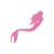 Mermaid Silhouette Vinyl Decal Notebook Car Laptop 5.5" x 5.5" (Soft Pink)