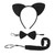 vipolish Black Cat Costume Set Cat Ears Headband Tail and Bow Tie