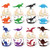 Nuenen 96 Pieces Watercolor Dinosaur Cupcake Wrappers and Toppers Dinosaur Jurassic Cupcake Wrappers Dinosaur Birthday Party Cupcake Decorations for Boys Kids Dino Themed Baby Shower Supplies