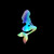 Mermaid Princess Silhouette Sticker Vinyl Decal Notebook Car Window Laptop 2.75" x 5" (Holographic)