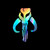 Mandalorian Skull Sticker Vinyl Decal Notebook Car Window Laptop 4" x 5.5" (Holographic)