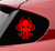Slap-Art Waving Octopus Vinyl Decal Sticker (Red)