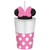 Minnie Mouse Forever Plastic Party Cup - 12 oz. | Clear | Straw & Lid | 1 Pc.