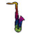 Saxophone Colorful - 7" Vinyl Sticker - for Car Laptop I-Pad - Waterproof Decal