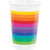Creative Converting Printed Plastic Cups, 16 oz, Rainbow (8-Count)