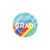 Rainbow Grad Paper Plates, 8 ct