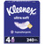 Kleenex Ultra Soft Facial Tissues, 4 Cube Boxes, 60 Tissues per Box, 3-Ply (240 Total Tissues), Packaging May Vary