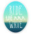GT Graphics Ride The Wave Ocean Surf - 3" Vinyl Sticker - for Car Laptop I-Pad Phone Helmet Hard Hat - Waterproof Decal