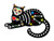 GT Graphics Sugar Skull Cat Sitting - 3" Vinyl Sticker - for Car Laptop I-Pad Phone Helmet Hard Hat - Waterproof Decal