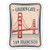 Golden Gate Bridge San Francisco Travel Stamp - 3" Vinyl Sticker - for Car Laptop Water Bottle Phone - Waterproof Decal