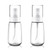 Fine Mist Travel Spray Bottle for Toiletries 2oz/60ml 2Pack Small Spray Bottle Travel Size Spray Bottles TSA Approved Leakproof Refillable Cosmetic Container for Hair Skincare Water Face Toner(2Clear)