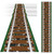 24 Inch x 10 ft Western Plastic Railroad Track Aisle Runner Party Decorations Cowboy Floor Carpet Runner Wild West Party Supplies Train Railroad Tablecloth for Birthday Halloween Party Favors 1 Pack