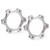 WIROJ 2 Pcs Bicycle Bike Freewheel Threaded Hubs Disk Disc Aluminium Alloy Brake Rotor 44mm 48mm Flange Adapter (44mm)