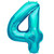 Gifloon Number 4 Balloon, Large number balloons 40 inch, 4th Birthday Party Decorations Supplies 4 Year Old Birthday Sign Decor