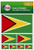 Guyana Country Flag Set of 7 Different Size Collection Decal Stickers New in Package