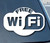 FREE Wi-Fi - Vinyl - 6" wide (Color: WHITE) decal laptop tablet skateboard car windows stickers