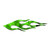 Flame Fire Splash - Vinyl Decal Sticker - 9" x 2.3" - Green Flames