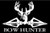 White Vinyl Decal - Deer broadheads Antler Bow Hunter Hunting Horns Buck, Die Cut Decal Bumper Sticker for Windows, Cars, Trucks, Laptops, Etc.