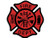 RED Fire Dept Maltese Cross Shaped Sticker (fire Firefighter (3 in)