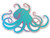 GT Graphics Octopus Beautiful Color - 5" Vinyl Sticker - for Car Laptop I-Pad - Waterproof Decal