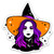 Pretty Colorful Witch Celestial Magic - 5" Vinyl Sticker - for Car Laptop I-Pad - Waterproof Decal