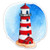 Lighthouse Pretty Watercolor - 5" Vinyl Sticker - for Car Laptop I-Pad - Waterproof Decal
