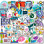100 PCS Funny Science Laboratory Stickers, Laboratory Stickers for Kids Teens Adults, Physics Biology Chemistry Experiment Stickers, Waterproof Vinyl Stickers for Water Bottle Laptop Luggage Guitar
