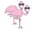 Flamingo Sticker Vinyl Sticker Decal (2 Pack) - 5 Inches - for Car Truck SUV Van Window Bumper Wall Laptop Tablet Cup Tumbler and Any Smooth Surface
