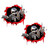 2PCS Skull Coming Sticker Decal Vinyl,Fit Bumper,Door,Car Window,Automobile Tail Door