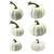 LokweeTal Halloween Artificial Mini Pumpkins Foam White Thanksgiving Autumn Harvest Pumpkin Decorations Prop 6PCS Ornament