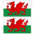 WALES Welsh Flag CYMRU UK 3" (75mm) Vinyl Bumper Stickers, Decals x2