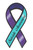 Magnetic Bumper Sticker - Suicide Awareness - Ribbon Shaped Support Magnet - 4" x 8"